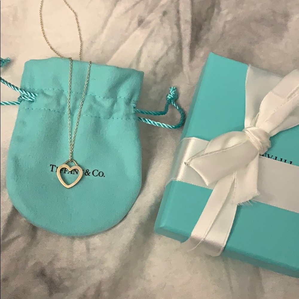Tiffany open heart pendant